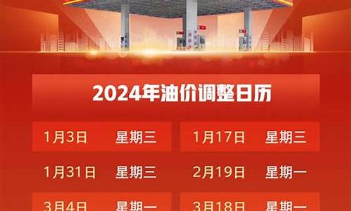 2024年油价涨跌明细表_2024年油价调价窗口日期表